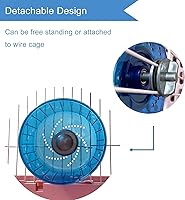 Vista 4 de Petest Rueda de ejercicio para hámster, ruedas silenciosas para hámster, diámetro de 6.7 pulgadas, color azul