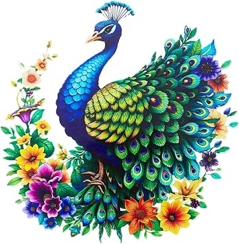 dreamskip Metal Peacock Wall Decor, Tropical Birds Iron Wall Art, Outdoor Metal Garden Wall Decors Sculptures for Patio Fence Living Room Housewarming Gifts