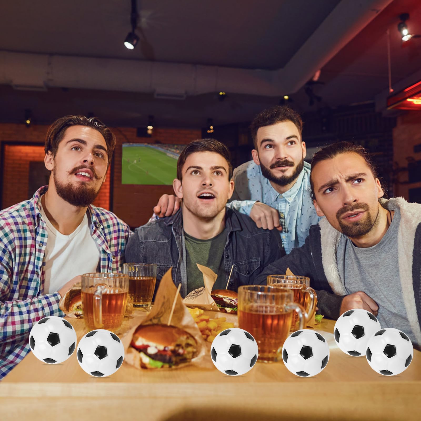 6er-Set Mini Fußball-Stressbälle – Weiche Squishy Bälle Zum Drücken, Für Kinder & Erwachsene, Anti-Stress-Spielzeug