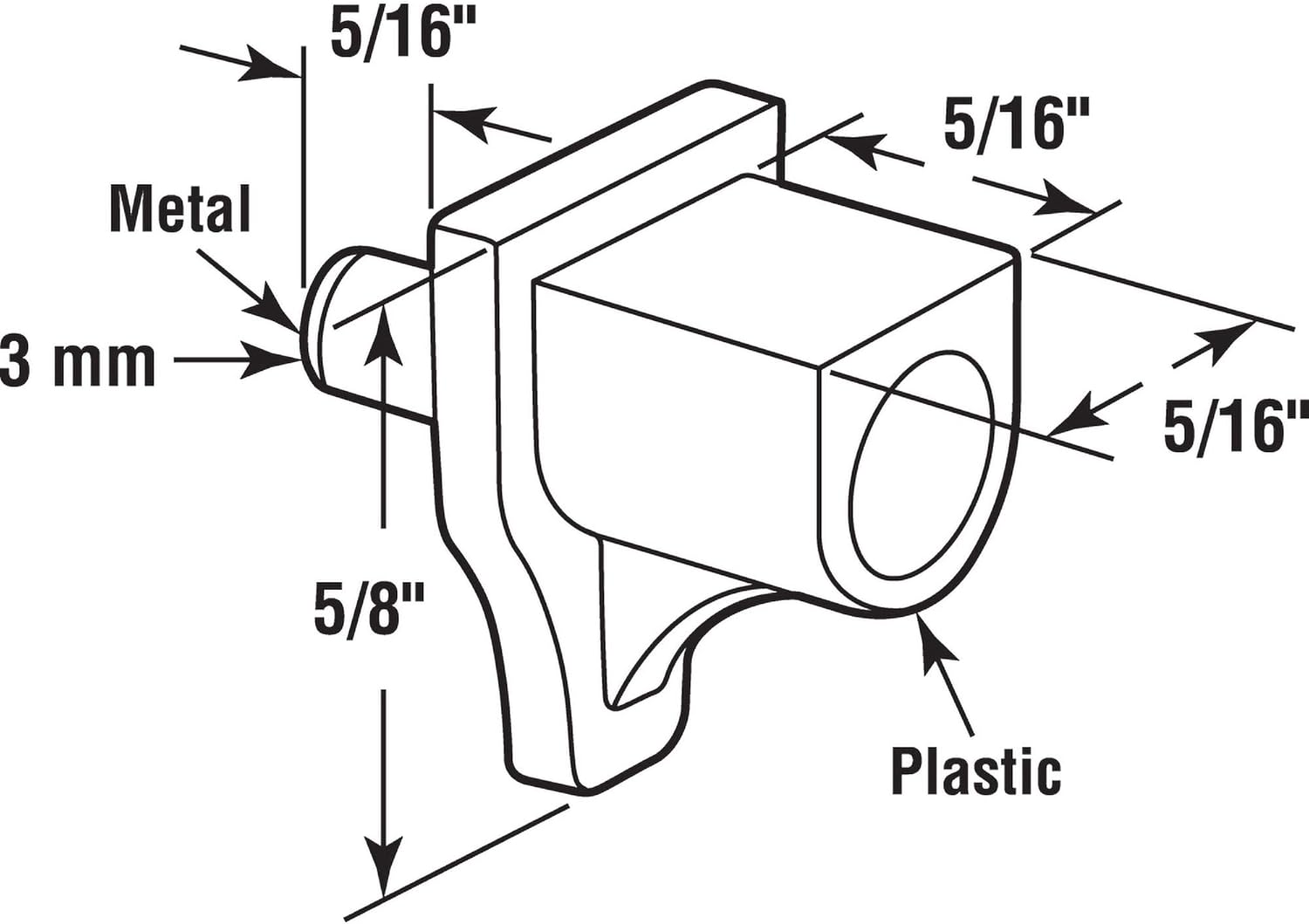 Slide-Co 242159 Small Shelf Support Peg, 1/8 in. Metal Stem, Clear Plastic Support (Pack of 8) : Tools & Home Improvement