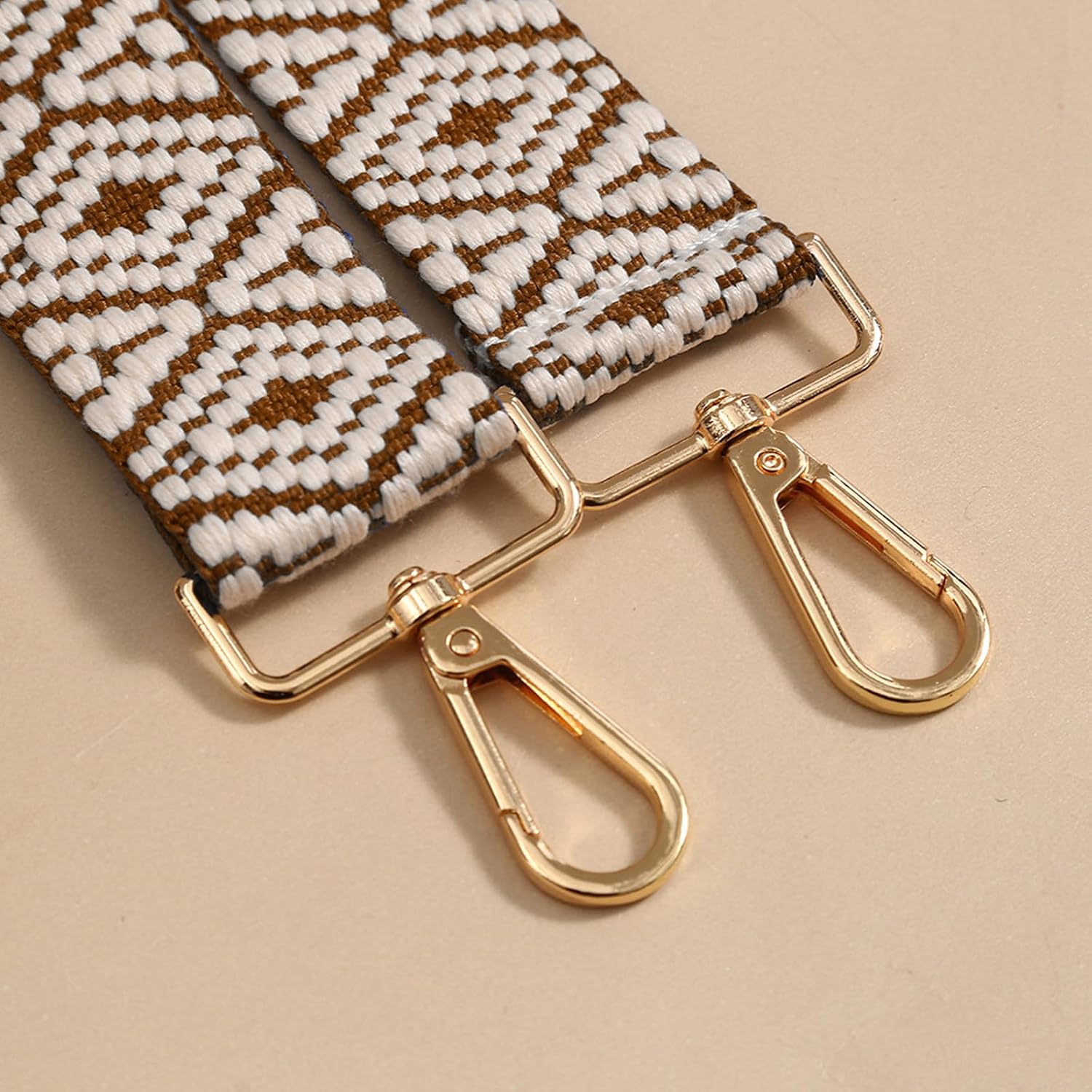 2pcs Woven Shoulder Straps, Suitable for Shoulder Bags, Wallets, Replacement Parts, Crossbody Bags, Brown Long Strap Handbag Backpack Accessories for Girls, Adjustable Wide Shoulder Straps image 3