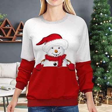 Générique Pull De Noel Femme Manches Longues Drole Pull Oversize Fête