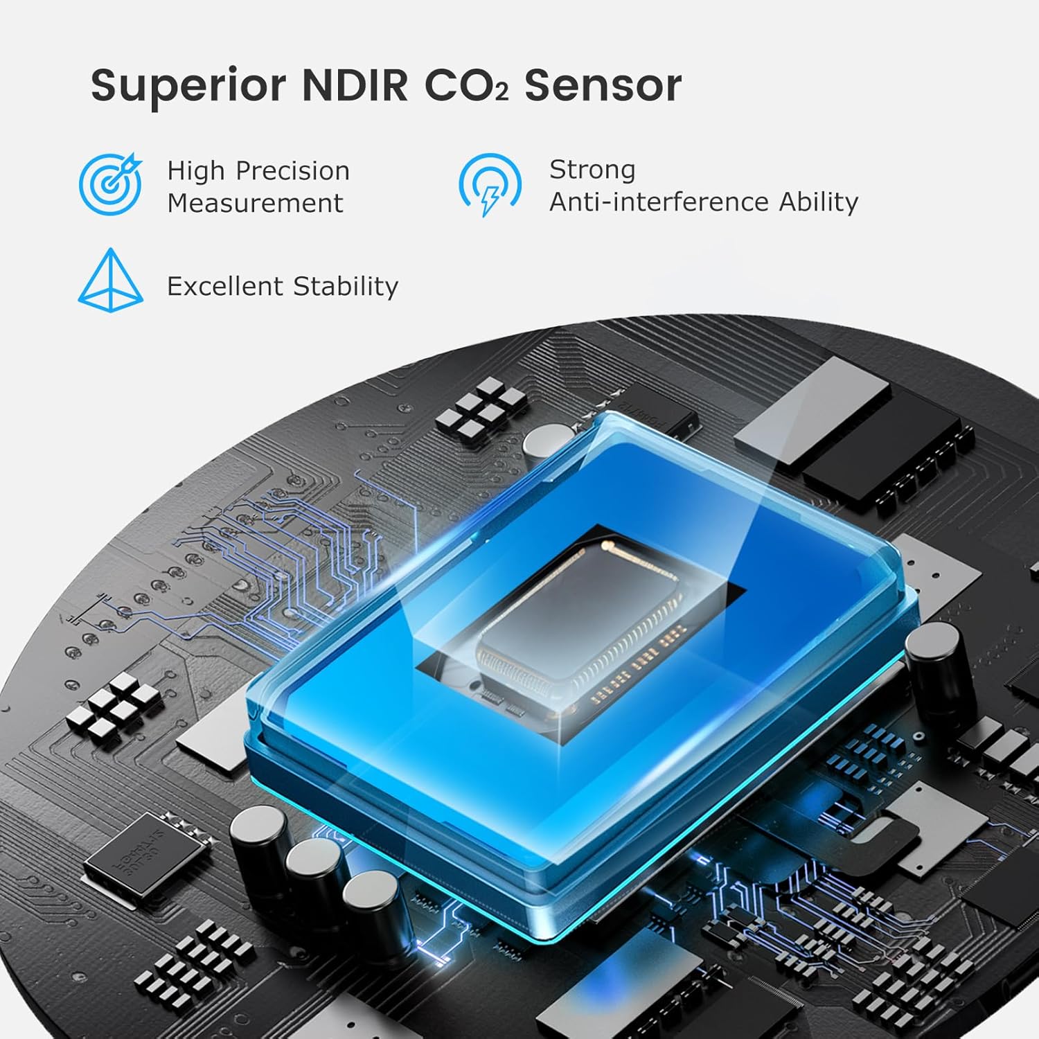 INKBIRDPLUS Portable CO2 Detector, Mini Indoor CO2 Monitor, NDIR Sensor with Full Color LCD, for Home, Office, Travel (PTH-10C) - Image 6