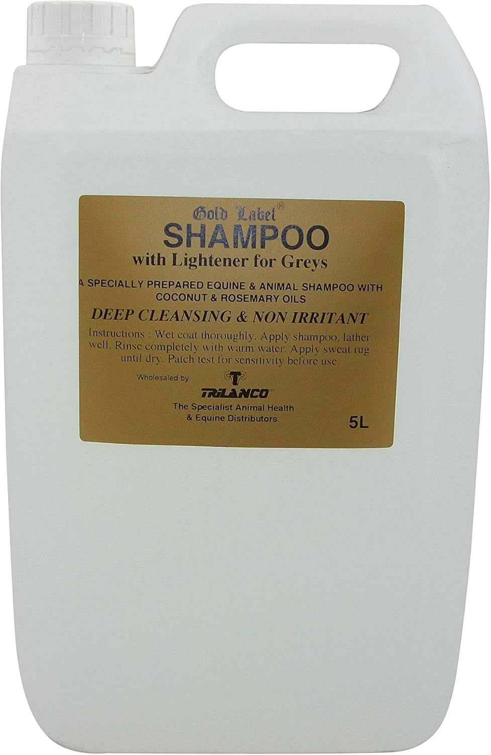 Stock Shampoo for Greys, Gold Label, Lightener for Greys, Horse Shampoo, 5 Litres