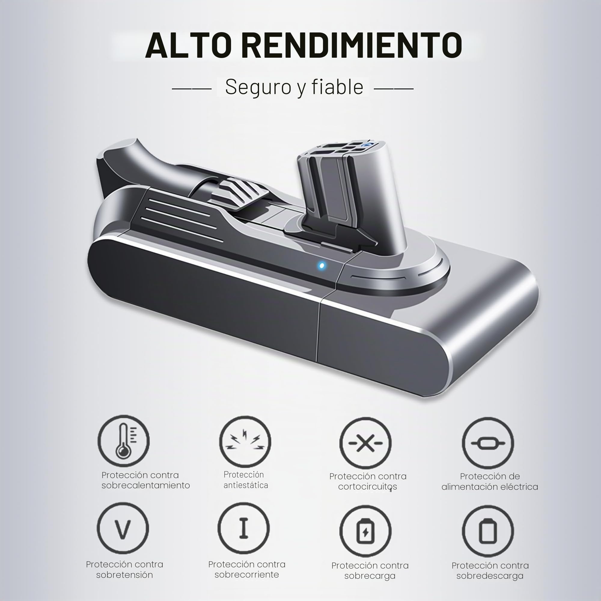 BLESYS V12 Batería para Dyson V12 Detect Slim/Fluffy/Absolute, Accesorio de batería para Aspiradora 965470-01 484607 (No para SV12 V10 V11)