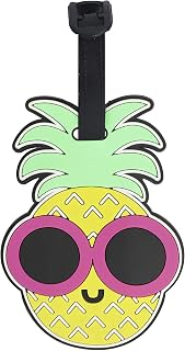 SandT Collection Pineapple With Glasses Luggage Tag