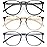 IBOANN Chic & Comfy Blue Light Glasses for Women - 3-Pack Round Frames, Screen-Ready Style with UV Protection Coating
