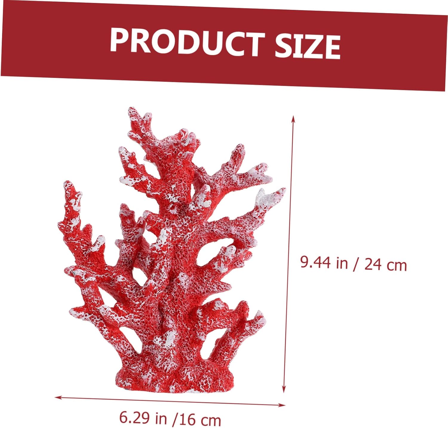 Alipis Resin Artificial Coral Ornament for Fish Tank Decoration Simulated Coral Aquarium Decor Waterproof Design for Use