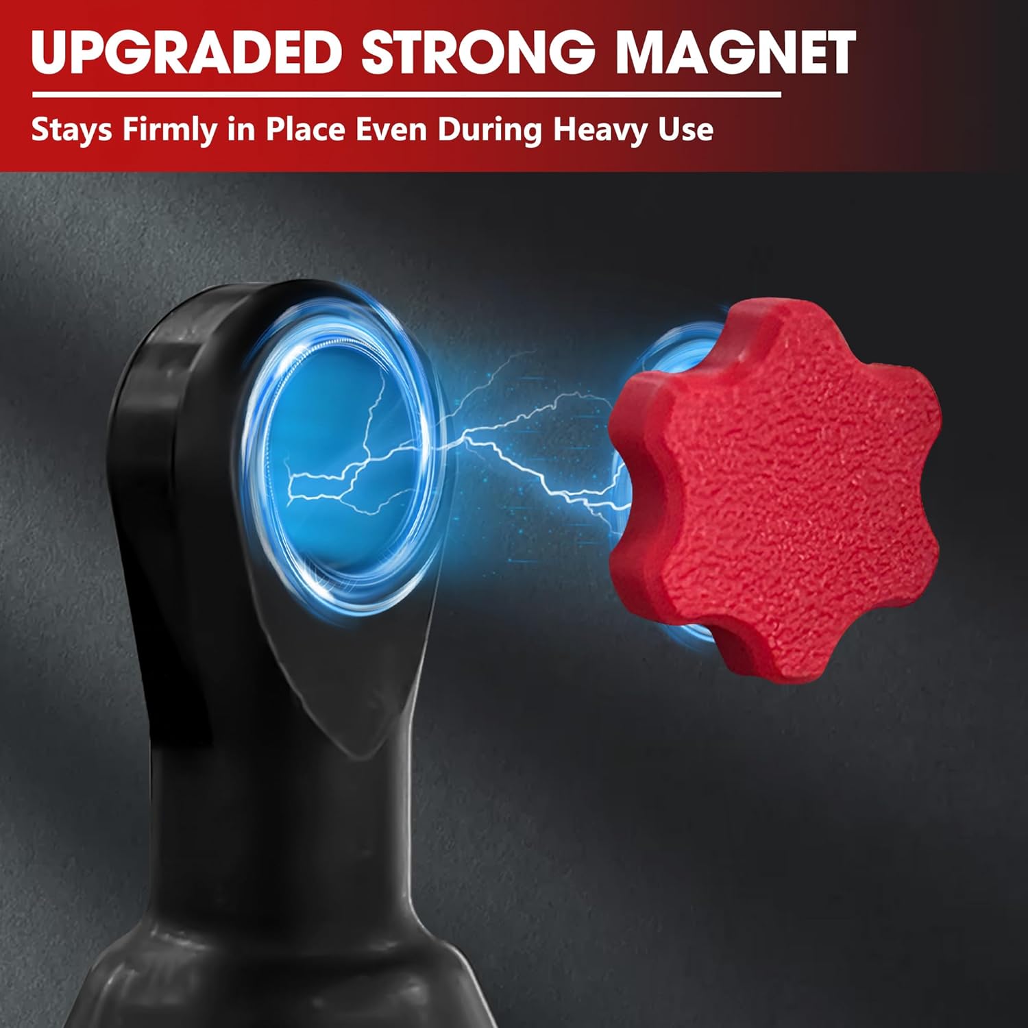 Magnetic Ratchet Switch for Milwaukee M12 – Reversible Ratchet Knob 3/8 Socket Set – Magnetic Twist Button Tool – Packout Accessories for Mechanics, DIYers – Secure Tool Mount 4 Pack