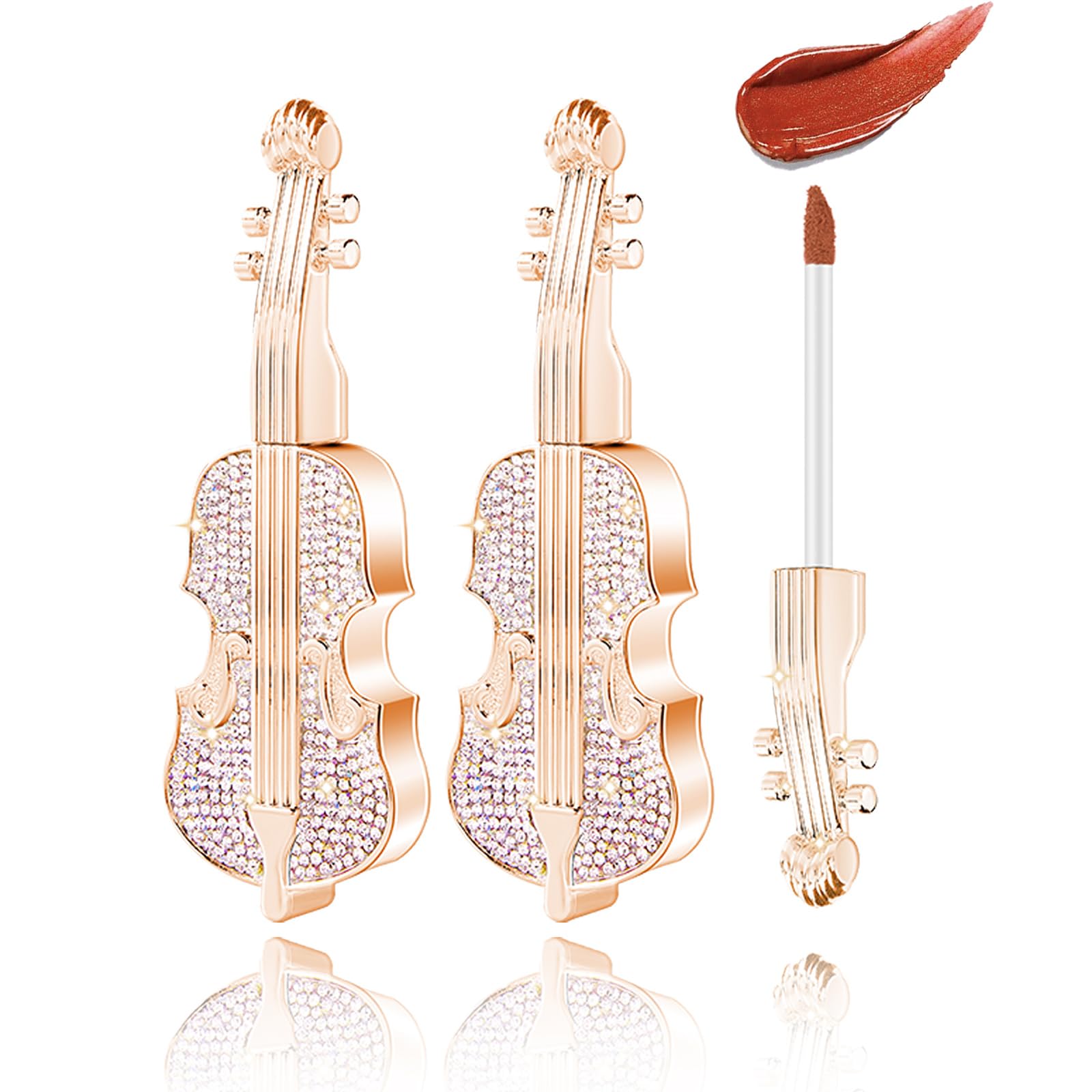 Amazon.com : Domality 2Pcs Creamy Burnt Red Lipstick Set with