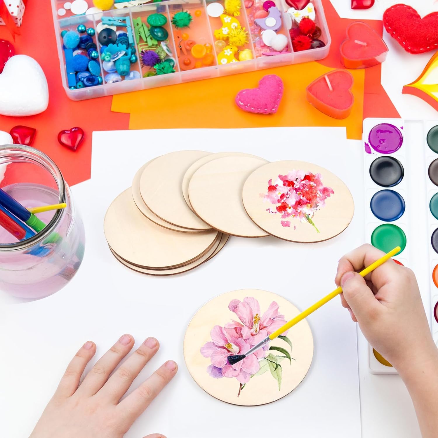 20 Dischi Di Legno 20 Cm X 3 Mm - Per Pittura, Fai Da Te, Decorazioni - Naturali E Levigati - Foto 13