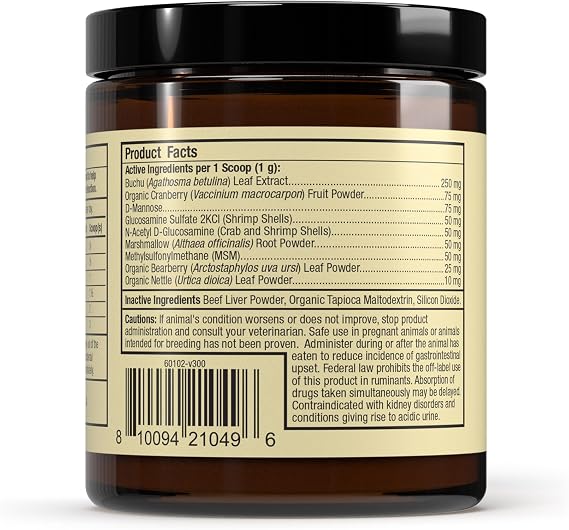 Bark & Whiskers Bladder Support, for Dogs and Cats, 3.17 oz, 90 Scoops | Supports Optimal Urinary Tract Health with Cranberry and D-Mannose, Veterinarian-Formulated, Non-GMO