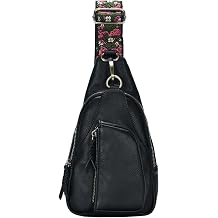 MMS Brands Antik Kraft Tasha Webbing Strap Sling | Vegan Leather Crossbody Sling Bag for Women with 16-20" Strap |