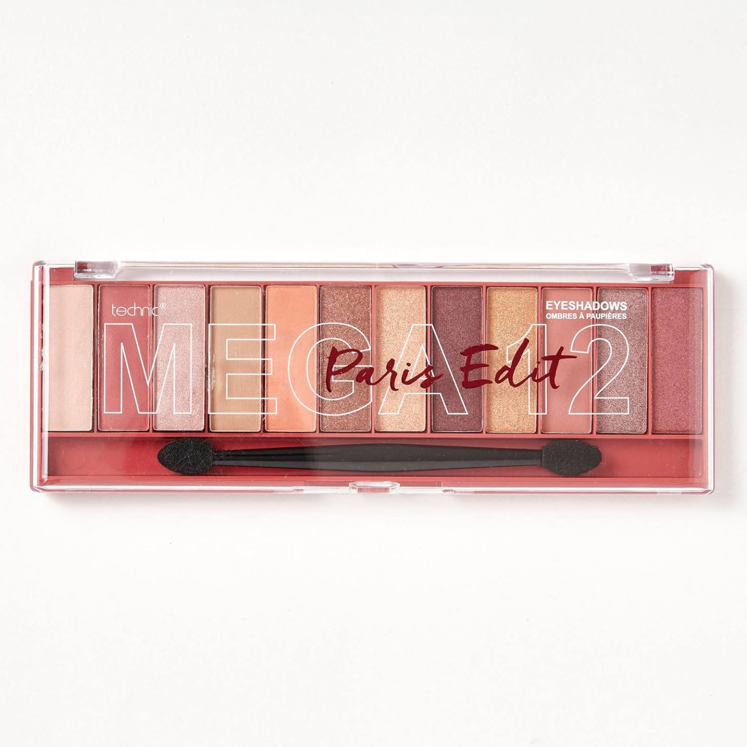 Technic Mega Eyeshadow Palette - 12 Blendable Shades - Paris - 18g