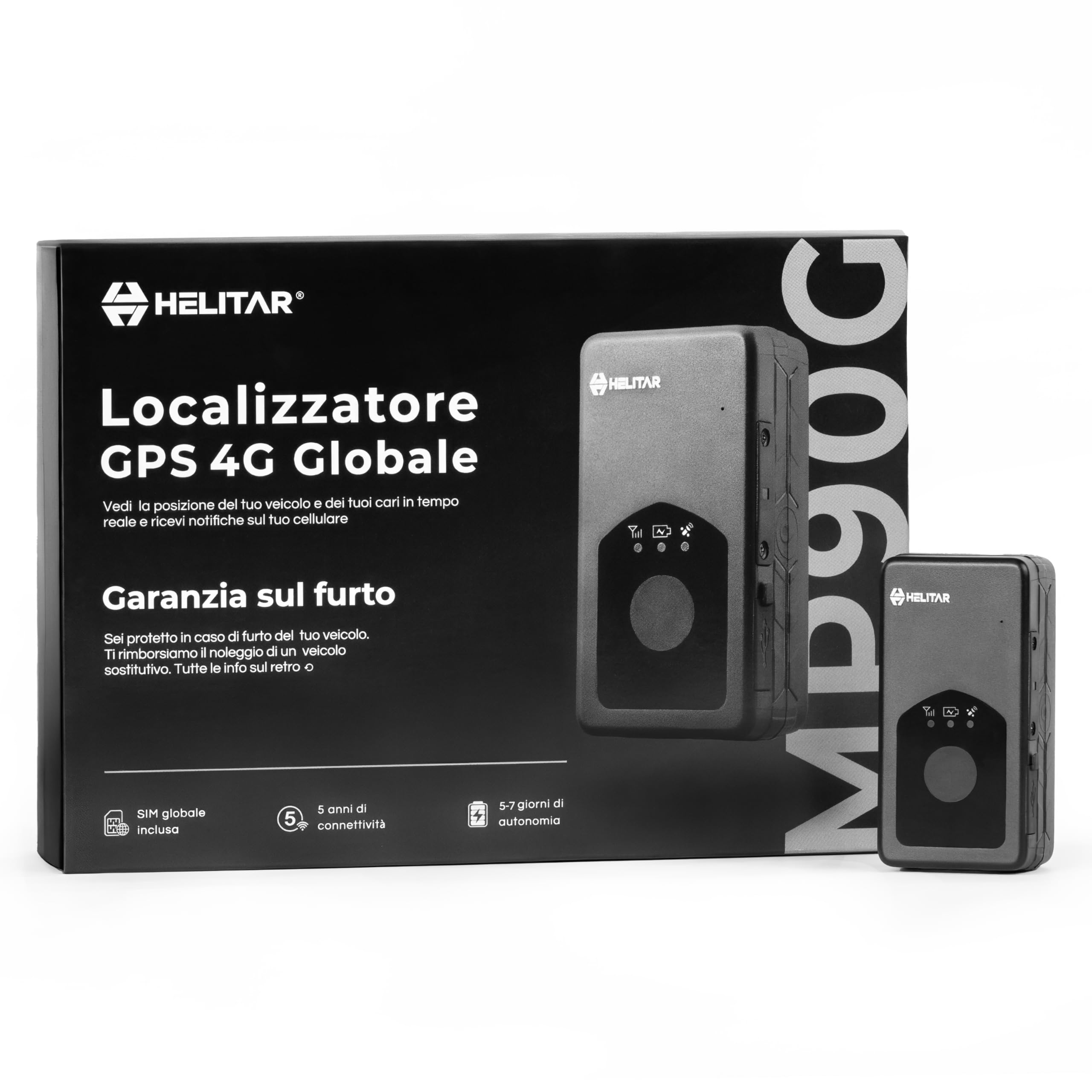 Localizzatore GPS per Bambini e Anziani - Senza Abbonamento Mensile - SIM Inclusa con 5 Anni di Tracciamento - Tracker GPS Globale - Garanzia sul furto del veicolo
