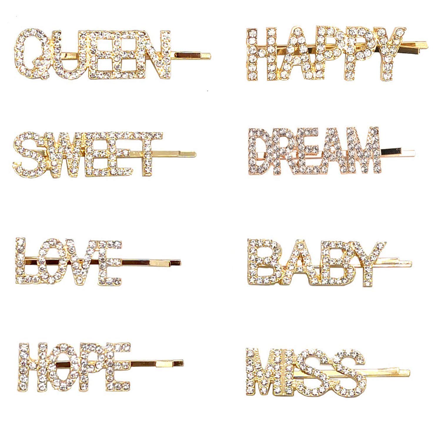 Adilish Fashion Korean Hair Accessories For Women Stylish | Hair Pin For Women | Hair Clip | Hair Jewellery For Women (Rhinestone Text Clips- Pack Of 8) (B0BZLCTV34) Amazon Price History, Amazon Price Tracker