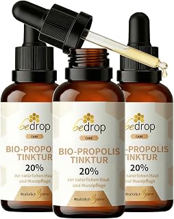 bedrop Propolis Tropfen 20% hochdosierte Qualität - Propolis Extrakt direkt vom Imker - ohne Zusatzstoffe I 30ml 3er Pack