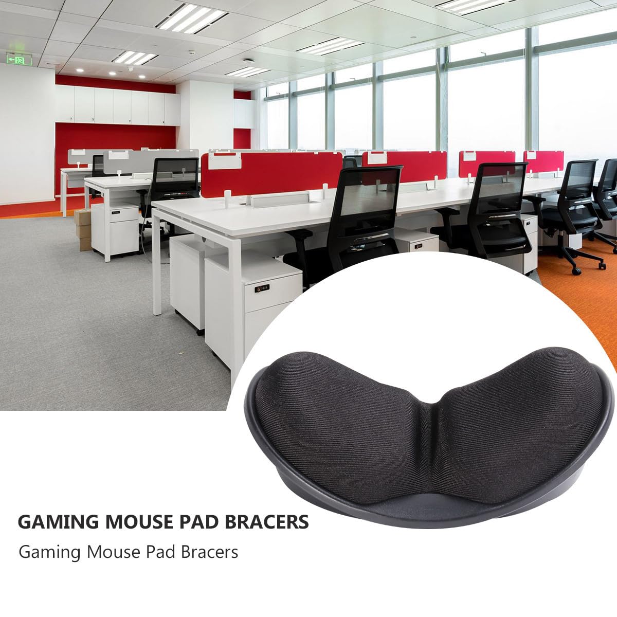 Operitacx 2pezzi Cuscino Ergonomico Per Mouse e Tastiera Con Supporto Per Polso Tappetino Memoria Nero Per Lavoro Ufficio e Gaming Comfort Prolungato Per Uso Quotidiano