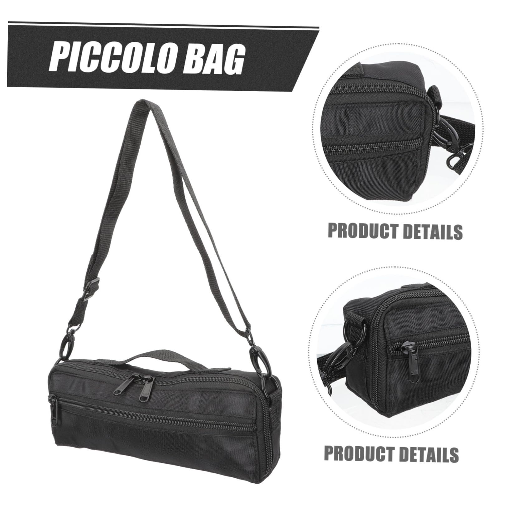 VICASKY Bolsa para Instrumentos de Viento Portátil para Piccolo, Hecha de Lona y Felpa, Fácil de Transportar y Resistente para Uso al Aire Libre Mano
