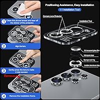 Vista 47 de WSKEN for Samsung Galaxy S24 Ultra Camera Lens Protector, Ultra Thin Scratch Resistant 9H Tempered Glass with Aluminum Metal Circle Camera Screen