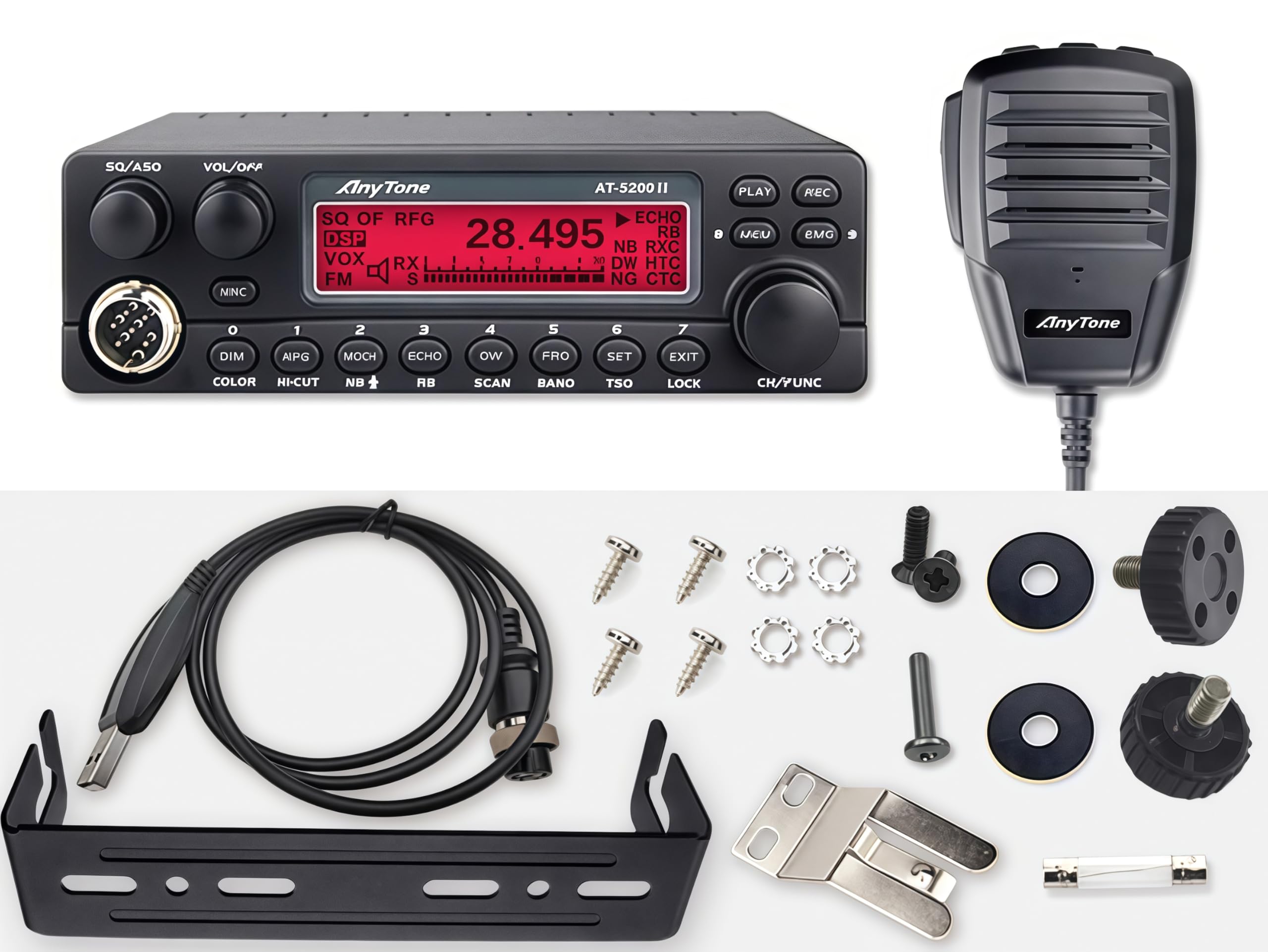 CB 無線機AT-5289 高出力モデル（CB＋10m対応） Amazon.com: AnyTone AT-5289 II 10 Meter Mobile Ham Radio, High