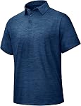 BOOJO Polo Chemises pour hommes - Quick Dry Moisture Wicing Black Short Sleeve Performance Golf T Shirts pour le travail occasionnel athlétique