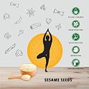 Organature Fresh & Natural Sesame Seeds Unhulled | White Til | Tal for Weight Loss High In Nutrient Dietary Fibre White Raw Til Seeds for Eating (350 Grams) gallery image