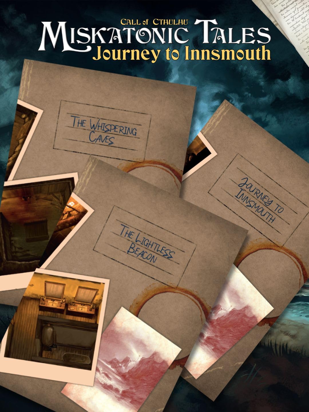 Chaosium Inc. | Call Of Cthulhu: Miskatonic Tales: Journey To Innsmouth | Cooperative Narrative Board Game, Mythos Investigation Adventure With Branching Story | Cooperative Play | Variable Play Time