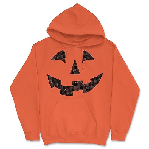 Crazy Dog T-Shirts Unisex Pumpkin Face Hoodie Funny Jack-O-Lantern Halloween