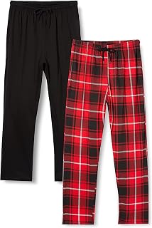 (2-Pack) Pyjamas for Men - Lightweight Mens Pyjama Bottoms, Loungewear, and Nightwear - Rich in Cotton, Comfort Fit Mens PJs