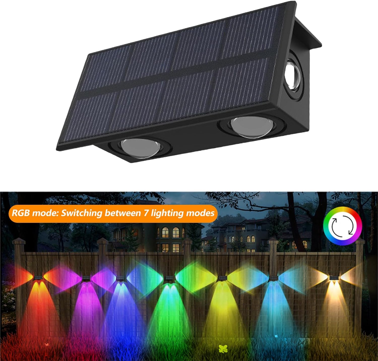 3面のソーラーLEDライトデザイン庭とパティオの屋外壁ランプ用の耐候性ガーデンライトソーラーランプ