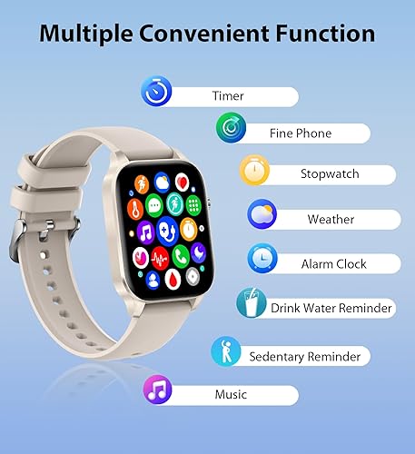 Miniatura 6 de Betatree Reloj inteligente para hombres y mujeres, 1.85 pulgadas HD Full Touch iPhone Android (respuestahacer llamadas), rastreador de fitness