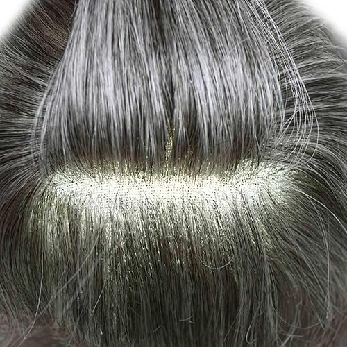 Miniatura 6 de Toupee para hombres, sistema de reemplazo de cabello humano real, encaje suizo suave, encaje suizo, sistema de cabello para hombres, extensiones de