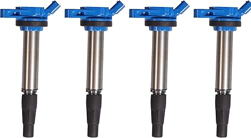 ENA Juego de 4 bobinas de encendido azules compatibles con Toyota Corolla Prius Matrix CHR Scion XD 1.8L L4 2009 2010 2011 2012 2013 2014 2015 2016