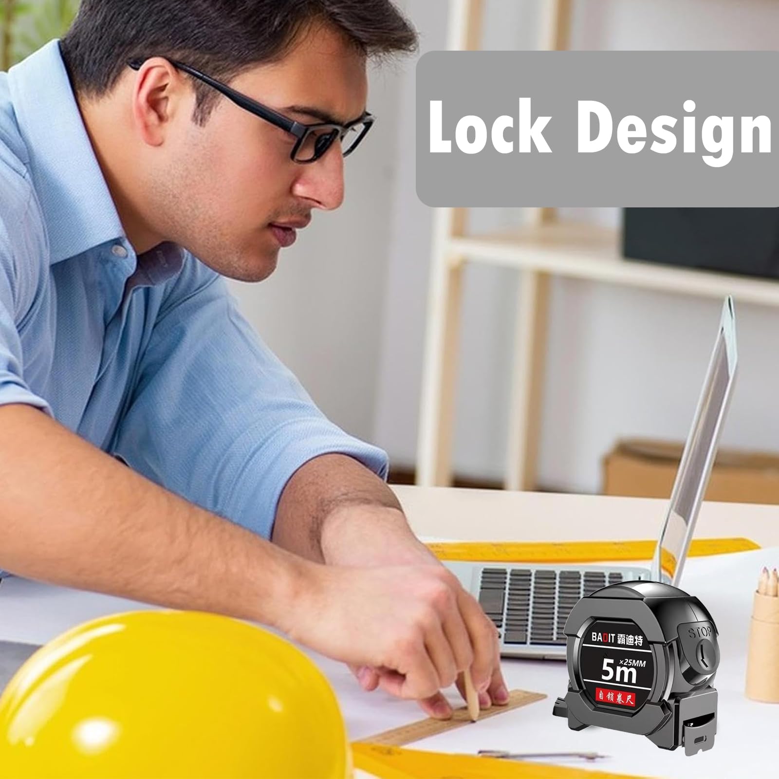 Waterproof Tape Measure, Fluorescent Steel Tape Measure, Thicken Ruler Tape - Image 3