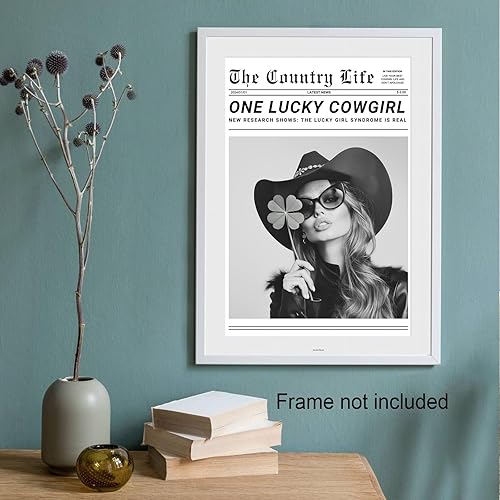 Miniatura 3 de Póster de pared en blanco y negro de preppy moderno, póster de noticias de periódicos, carteles de The Country Life, retro, decoración de carrito de