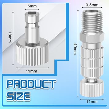 Airbrush Quick Release Coupling Disconnect Adapter Kit, Airbrush Quick Coupler with G1/8 Female Connectors and Male Adapters for Quick Release The Airbrush and air Hose