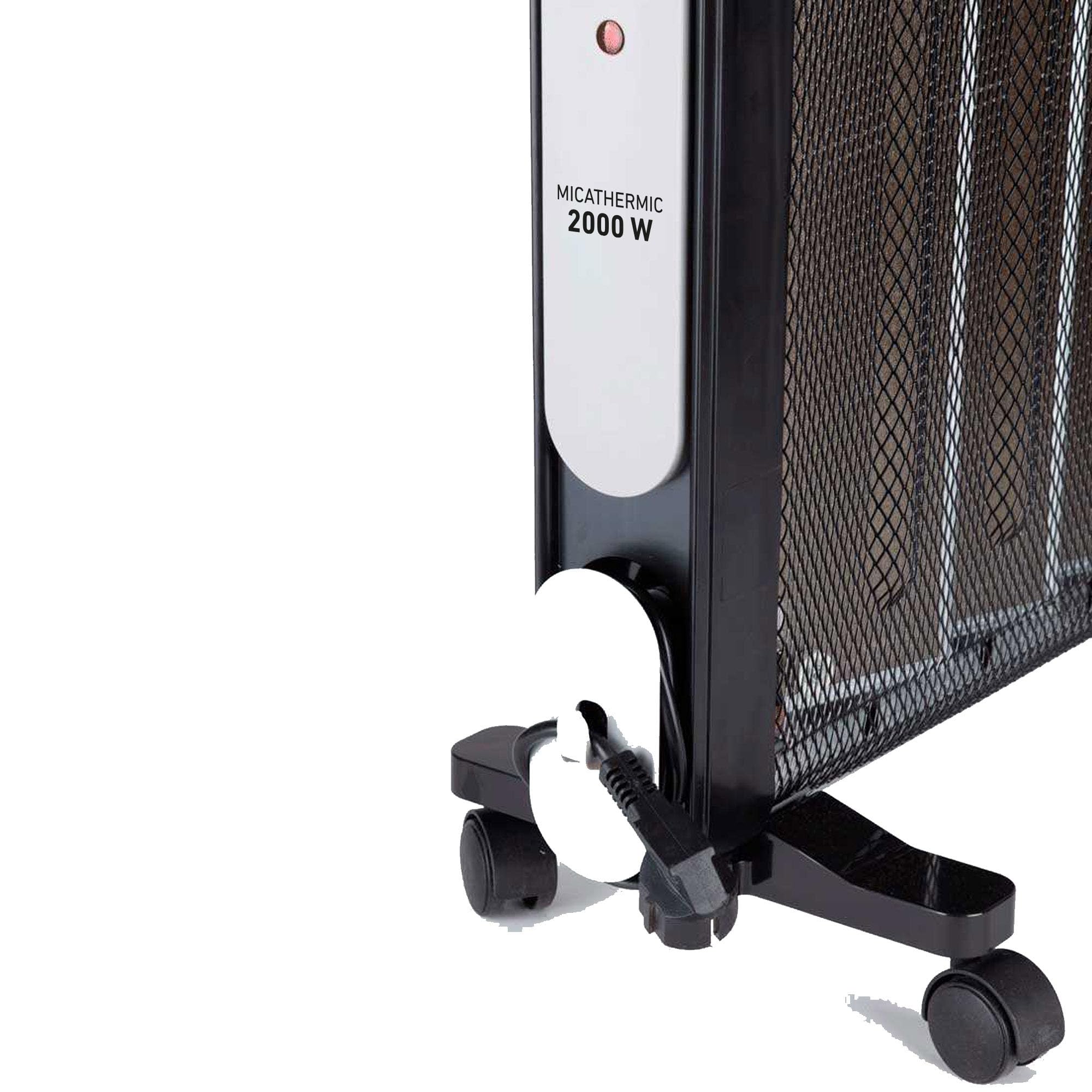 JATA RD227N - Radiador de Mica 2000W con Termostato Ajustable y 2 Potencias – Calefactor Bajo Consumo, Asa de Transporte, Antivuelco y Sistema Contra Sobrecalentamiento – Rápido y Silencioso