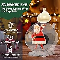 Vista 6 de 3D Hologram Fan,4.72in Hologram Fan Projector with WiFi - Suitable for Events,party,Festivals and Home Decoration - Lots of 3d Materials for Free