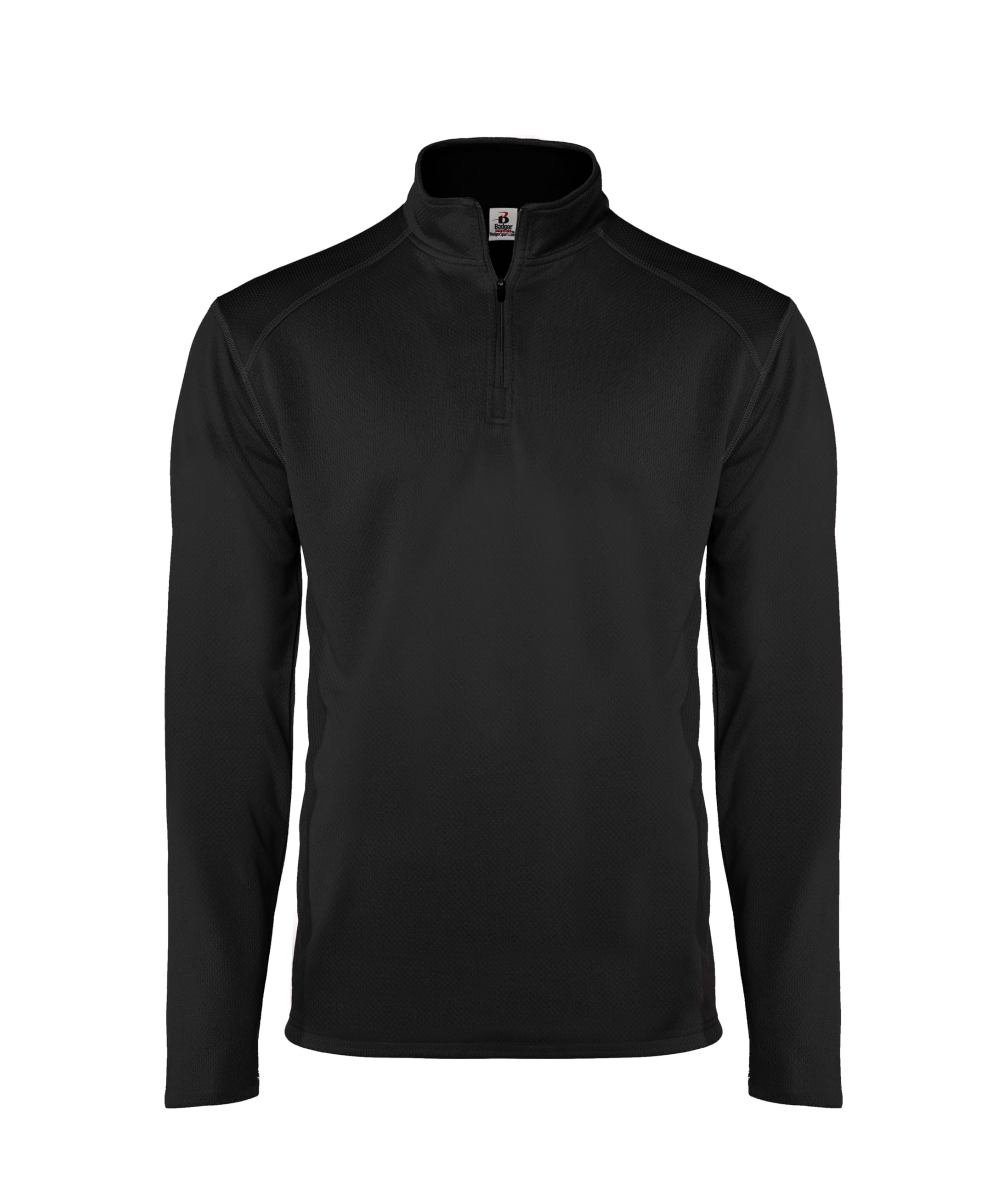Mock Mesh 1/4 Zip Black/Graphite Small-image-25