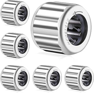 6 Pcs Needle Roller Bearings Octagonal Industrial Bearings Small One Way Bearings with High Load Carrying Capacity and Stiffness Needle Roller Bearings (8mm Bore 14mm OD 12mm Width)