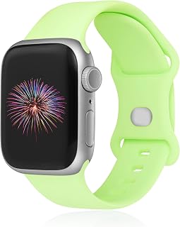Sport Bands Compatible with Apple Watch Band 38mm/40mm/41mm/42mm/44mm/45mm/49mm Women Men,Soft Silicone Strap Compatible with iWatch Ultra2/Ultra Series10/9/8/7/6/5/4/3/2/1/SE Pistachio Green