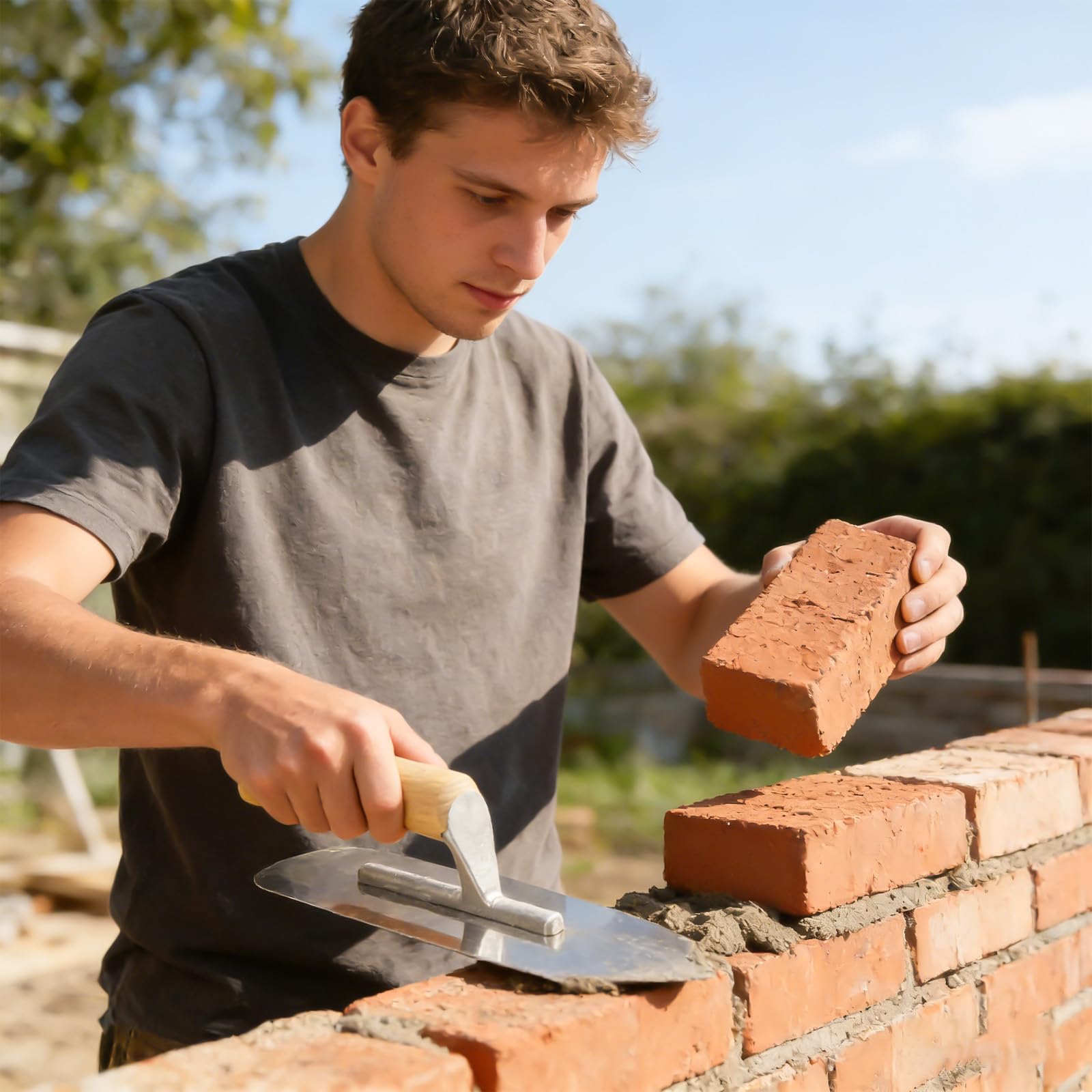 Ensemble de 3 truelles de lissage, truelles à plâtrer, acier inoxydable avec manche en bois, truelle de lissage surface plâtrer, outil de plâtrage pour la finition des murs et des sols
