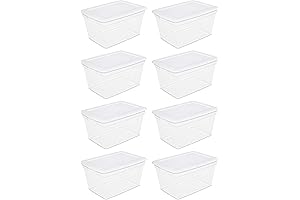 Sterilite 16598008 Under-the-Bed Storage Bins with Lids