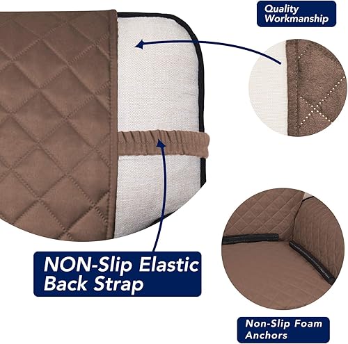 Miniatura 3 de PureFit - Funda de sofá acolchada y reversible, resistente al agua, protector de muebles, lavable, con espuma antideslizante y correas elásticas,