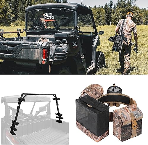 kemimoto UTV Sporting Clays - Soporte universal para 4 pistolas con amortiguadores de goma y cinturón de juego para disparar, arcilla de escopeta,