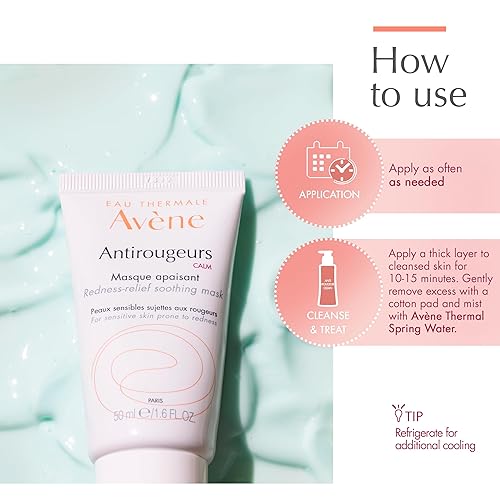 Miniatura 6 de Eau Thermale Avene Antirougeurs - Máscara de reparación calmante y calma alivia la piel propensa al enrojecimiento teñido verde hipoalergénico 16
