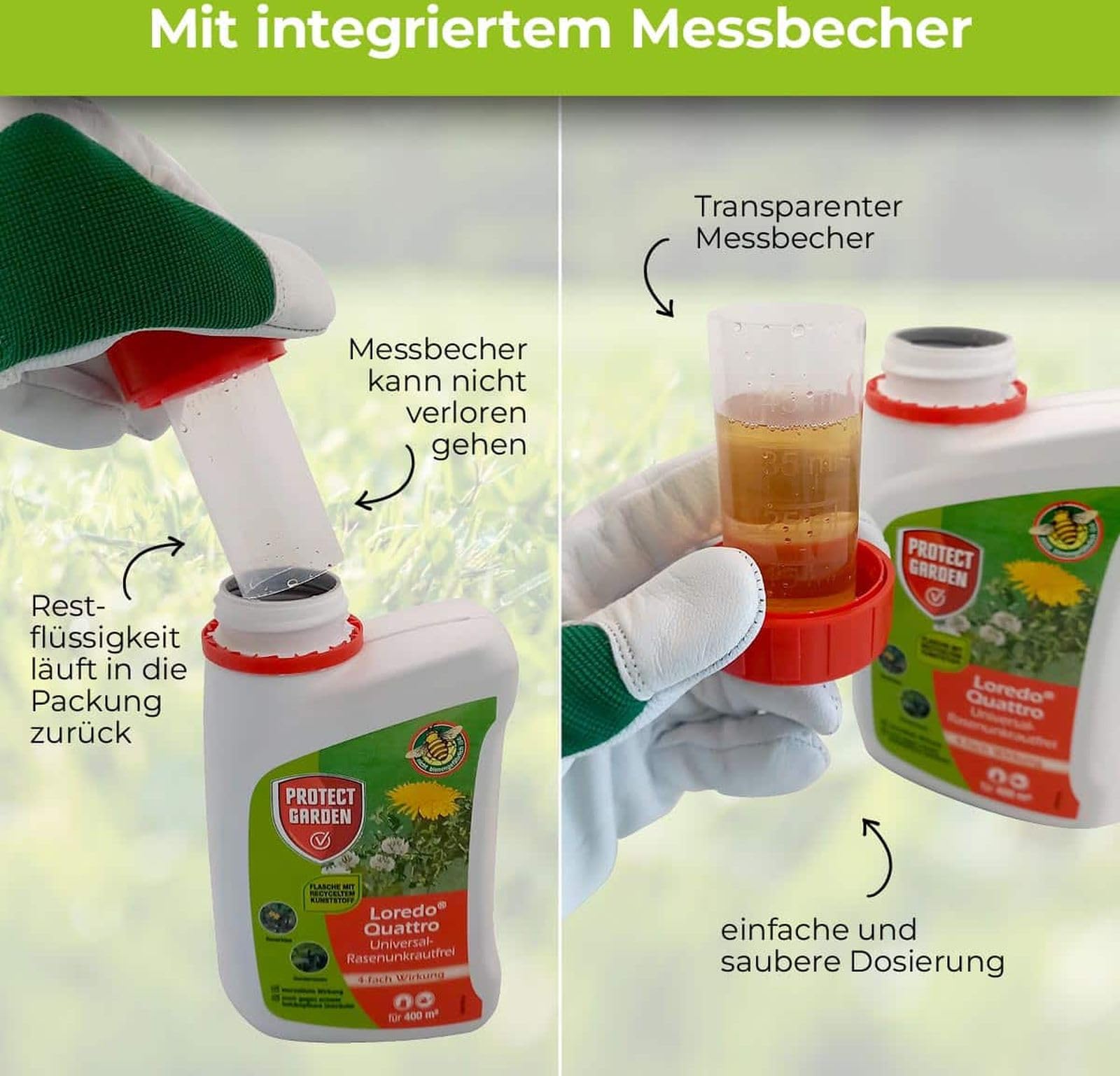 3 X 250ml Loredo Quattro Universal - Rasenunkrautfrei