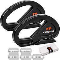 WRAPXPERT Wrapping Paper Cutter 2-Pack with 7 Blades - Safe Vinyl Wrap Tool for Car Window Tint, Film & Gift Wrapping