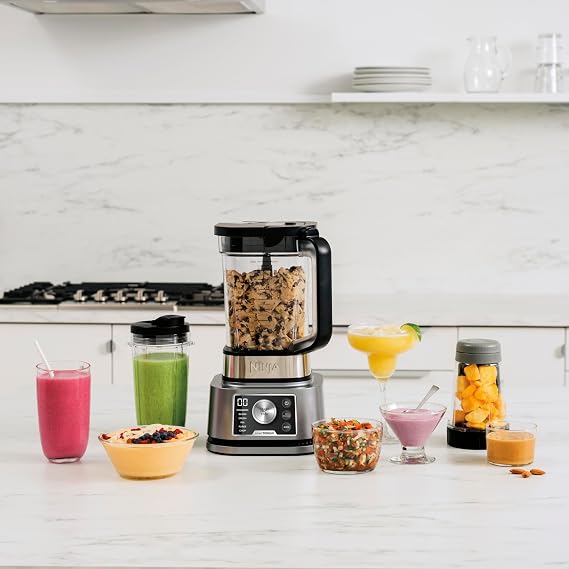 Ninja Foodi Power Nutri Mixer Smoothie Maker 3-in-1 Silver CB350EU